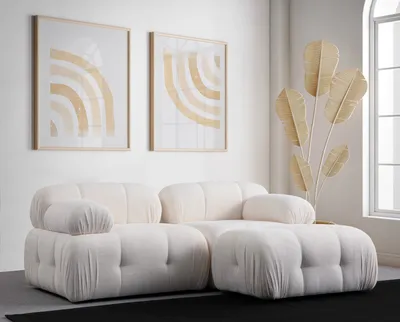 Produktbild von Hanah Home, Petite 2 - White, Ecksofa, BUCHENHOLZ / SPANPLATTEN, Weiß, 190 x 95 x 75 cm