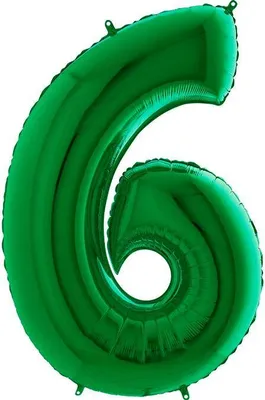 Produktbild von Riesenzahl Folienballon - 40"/102cm Grün #6