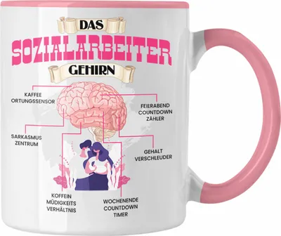 Produktbild von Trendation - Sozialarbeiter Tasse Lustiges Geschenk für Soziale Arbeit Spruch Becher Geburtstag Weihnachten (Rosa)