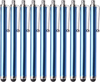 Produktbild von 10pcs bequemer Touchscreen-Stift Wide Application Aluminium universeller rundköpfiger kapazitiver Stift für iPad-Dunkelblau