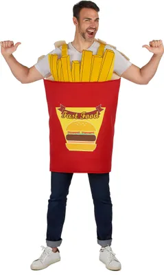 Produktbild von Pommes-Kostüm Frittenkostüm rot-gelb