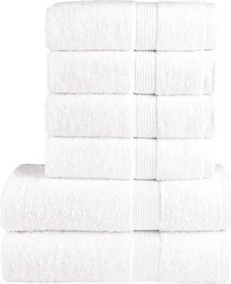 Produktbild von "WINTER SALE"6 tlg. Premium-Handtuch-Set SOLUND Weiß 600 g/m² DE839695 - Handtücher