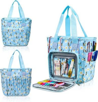Produktbild von Große Strickhilfe Tasche, Haken und Nadeln Organizer, Yarn Balls