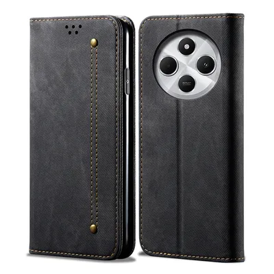 Obrázek produktu pro Pouzdro pro Xiaomi Redmi 14C, Kožené Peněženkové Pouzdro s Magnetickým Uzavíráním a Stojánkem černé