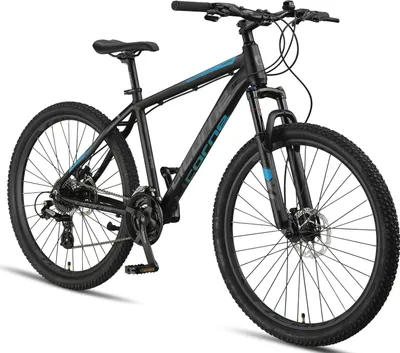 Image de Licorne Bike Diamond Plus - VTT 29 pouces / 27,5 pouces, transmission Shimano 24 vitesses, freins à disque hydrauliques, fourche suspendue verrouillable, blocage rapide des roues avant & arrière