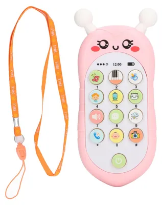 Obrázek produktu pro Dětská hračka s telefonem, multifunkční, ve stylu včelky, pomůcka pro usínání, hudba, bateriové napájení, vhodná pro rané vzdělávací hry, růžová, s kapucí