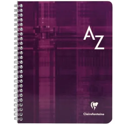Produktbild von Clairefontaine 8999C - Vokabelheft / Adressbuch 17x22cm mit Doppelspirale, 90 Blatt kariert 90g, farbig sortiert, 1 Stück