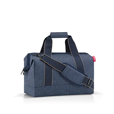 Obrázok produktu pre reisenthel allrounder M, cestovná taška, športová taška, Herringbone Dark Blue, 18 L, MS4113