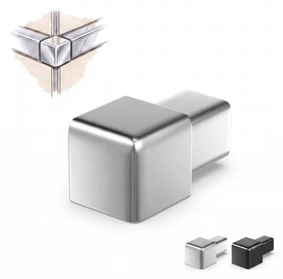 Produktbild von Dalsys Endstück Quadratprofil 12,5mm Edelstahl gebürstet