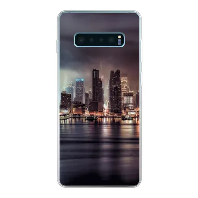 Produktbild von MuchoWow® Handyhülle Schutzhülle Hülle für Samsung Galaxy S10 Plus New York - Sturm - Skyline Silikon Softcase Handy Hülle - Schutzhülle