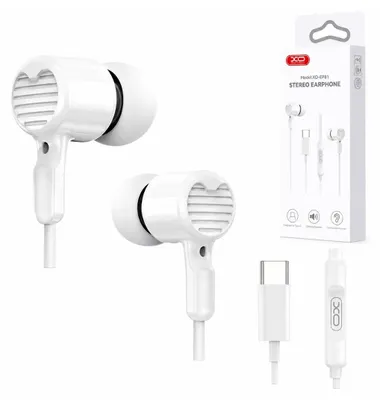 Zdjęcie produktu dla XO słuchawki przewodowe EP81 USB-C douszne białe