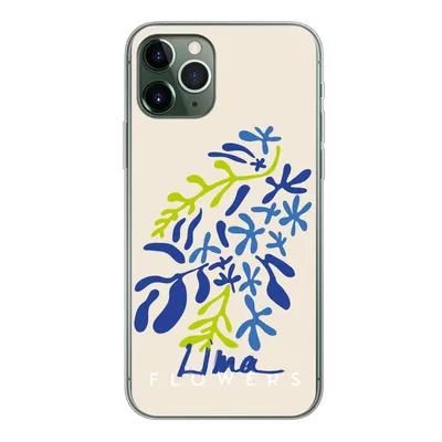 Produktbild von MuchoWow® Handyhülle Schutzhülle Hülle für iPhone 11 Pro Blume - Blätter - Lima Silikon Softcase Handy Hülle - Handy
