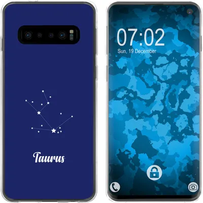Produktbild von PhoneNatic Case kompatibel mit Samsung Galaxy S10 Silikon-Hülle SternzeichenTaurus M8