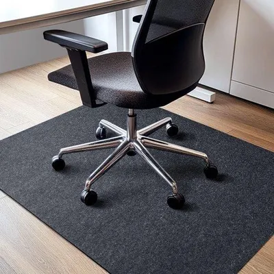 Zdjęcie produktu dla Mata ochronna do podłogi 90 x 120 cm, szara, z tworzywa sztucznego