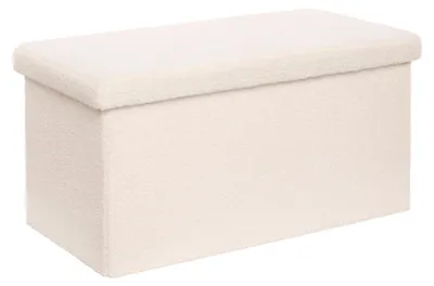 Obrázek produktu pro Skládací dvojitá pufa, 76 x 38 cm bílá