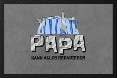 Produktbild von Papa Kann Alles Reparieren Fußmatte  Spruch Vatertag Geschenkidee Bester Papa