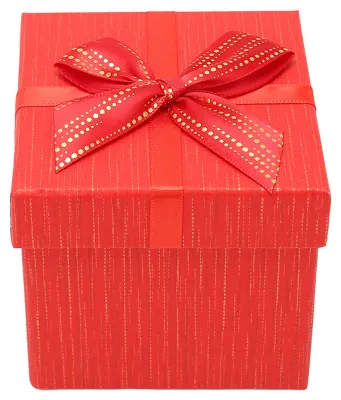 Obrázek produktu pro 4 ks dárkové krabičky s víkem, 9,9 x 9,4 x 9,9 cm, dárkové krabičky na svatbu, Vánoce, narozeniny, Valentýna, červená HM2330406