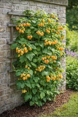 Produktbild von Gelbe Himbeere Golden Bliss 30–35 cm – Rubus idaeus winterharte Naschhimbeere für Garten, Balkon und Terrasse