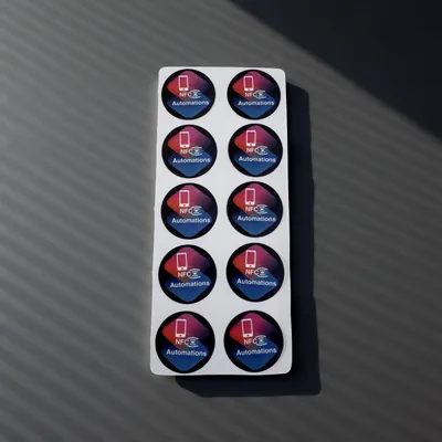 Produktbild von 10 Stk. NFC-NTag213 Sticker, entweder für Ihre Handy-Automationen, oder für Ihr Smart-Home ideal geeignet