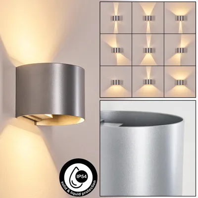 Produktbild von Salbertand Wandlampe aus Metall in Silberfarben