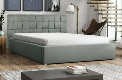 Obrázek produktu pro Manželská postel s úložným prostorem a roštem 140x200 WARNOW 2 - světlá modrá