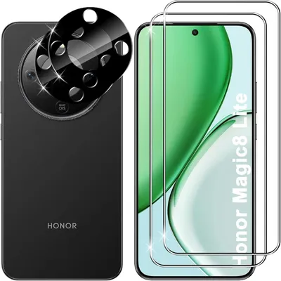 Produktbild von 2X Schutzglas ( Display + Kamera ) für Honor Magic 8 Lite Panzerfolie Full 9H