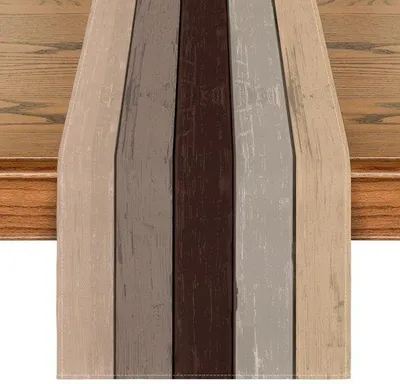 Image de Chemin de table d'automne en bois 40 x 100 cm - Décoration de fête d'intérieur
