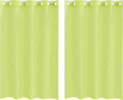 Produktbild von Voile Vorhänge mit Ösen 2 Stk. Apfelgrün 140x175 cm