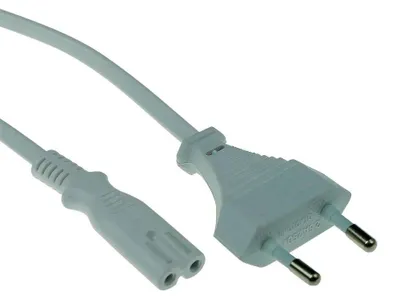 Image de ACT AK5240 Câble d'alimentation Blanc 1,5 m CEE7/16 Coupleur C7 (AK5240)