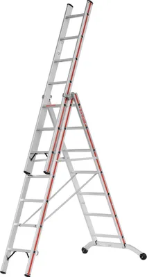 Immagine prodotto di Hymer 6847 Stufenmehrzweckleiter, dreiteilig 3x10 Sprossen
