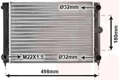 Produktbild von VAN WEZEL 58002070 Kühler Wasserkühler Motorkühler für VW PASSAT Variant (3A5, 35I) PASSAT (3A2, 35I)