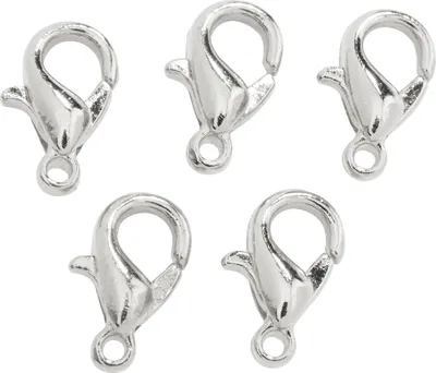 Produktbild von Karabinerverschluss, 10 mm, 5 Stück Versilbert