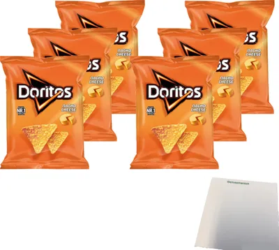 Produktbild von Doritos Nacho Cheese 6er Pack (6x110g Packung) + usy Block