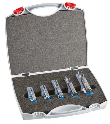 Produktbild von Haimer Schaftfräser-Set BASICMILL VHM AlTiN Typ UNI Schaft HB Z4 6/8/10/12mm