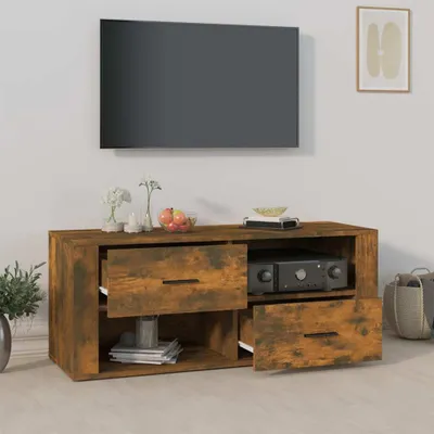 Produktbild von The Living Store TV-Schrank Räuchereiche 100x35x40 cm Holzwerkstoff