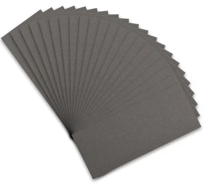 Productafbeelding van Schuurpapier set, 600 korrelgrootte, 21 stuks, geschikt voor nat en droog gebruik, siliciumcarbide, 23 x 9 cm