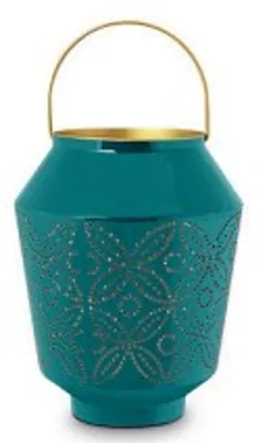 Produktbild von Pip Studio Metall Laterne emailliert Dark Green 29 cm