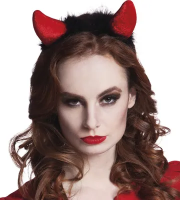 Produktbild von Halloween Haarreif Teufel Mit Federn