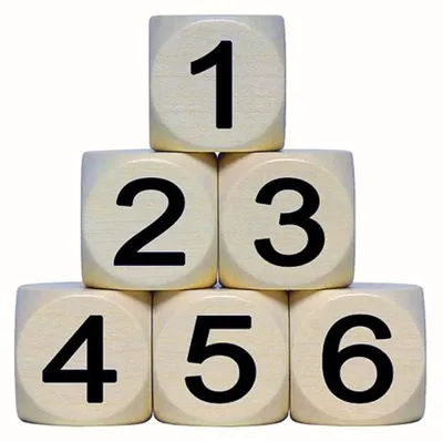 Produktbild von 1–6 Holzwürfel Natur 30 mm – Zahlenwürfel aus Holz 1 Stück 4135