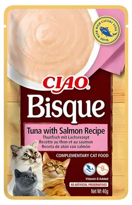 Produktbild von INABA Ciao Bisque Tuna with Salmon - Katze behandeln - 40g