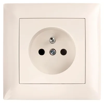 Obrázok produktu pre Jednozásuvka S Uzemnením Toolight Jnh001-G + Rám Beige