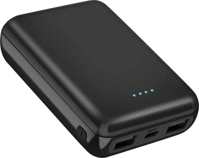 Immagine prodotto di Akashi 10 000 mAh Powerbank, 2 porte USB - Nero