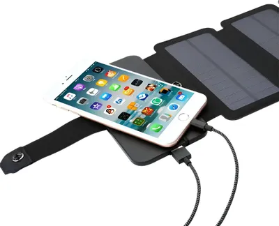 Produktbild von Solar-Reise-Ladegerät tragbares Solarpanel 10W, 5V/1A
