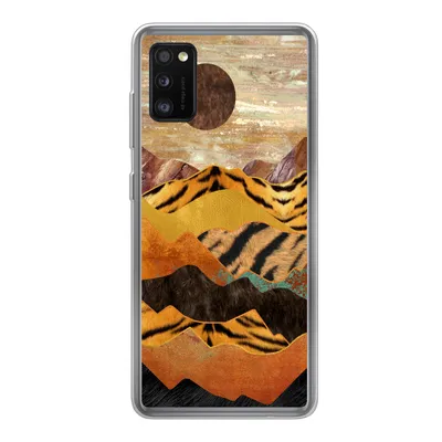 Produktbild von MuchoWow® Handyhülle Schutzhülle Hülle für Samsung Galaxy A41 Tigerdruck - Marmor - Gold Silikon Softcase Handy Hülle - Mobiltelefon
