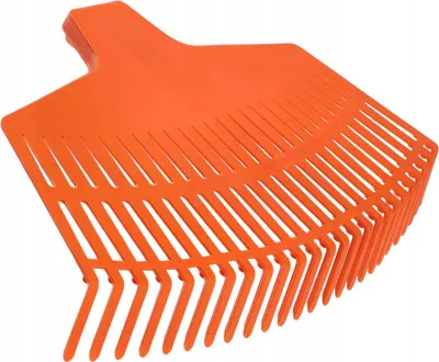 Zdjęcie produktu dla Plastikowe grabie do liści KADAX Kada, pazury bez trzonka, pomarańczowe