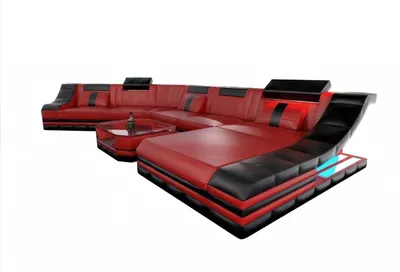 Produktbild von XXL Wohnlandschaft Turino CL-Form in Leder