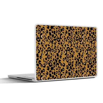 Produktbild von MuchoWow® Laptop Aufkleber Sticker Cover Tiermuster - Ockergelb - Gold 31x22.5 cm - Laptop-Deko