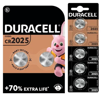 Produktbild von 7 x Duracell CR 2025 (1 Blister mit 2 Batterien + 1 Blister mit 5 Batterien) 7 Batterien (CR 2025)