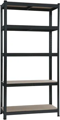 Produktbild von Werkstatt-Garage-Lagerregal Schwarz 180x90x40 cm 5 Böden = 875KG