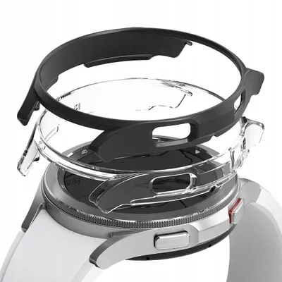 Produktbild von Schutzhlle Ringke Slim Case fr Galaxy Watch 4 Classic 46mm 2 Stck, Transparent + Schwarz